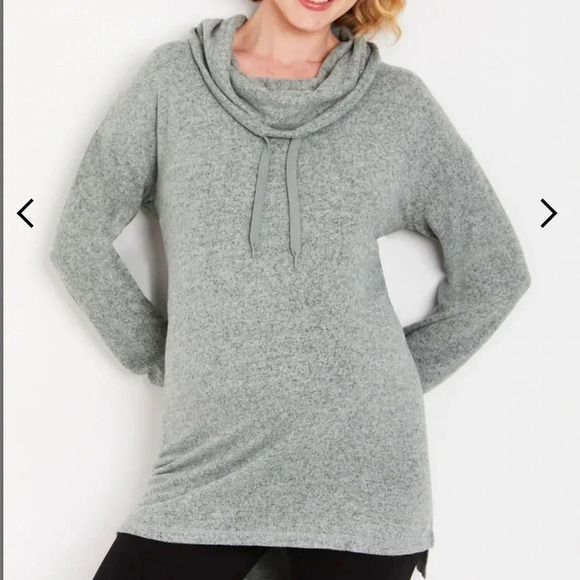 Motherhood Maternity Sweaters - Hacci Cowl Neck Maternity Sweatshirt